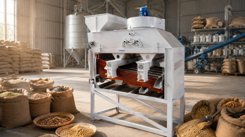 Industrial grain cleaning machine for efficient seed and grain processing